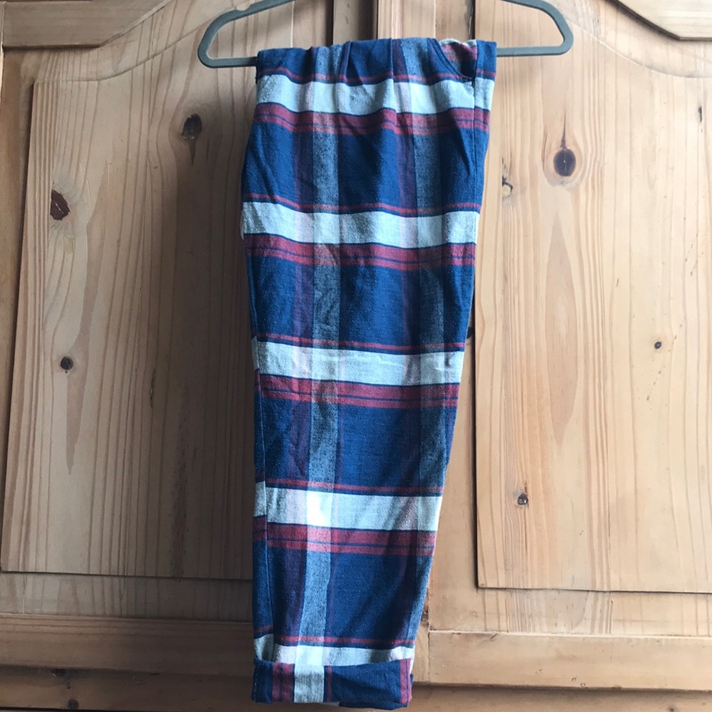 Plaid free people trousers